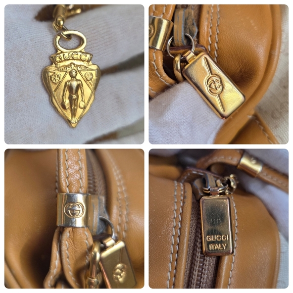 Vintage Gucci Micro GG Barrel Bag Cream Tan Crossbody 1980s Italy 007 115 5770 - Picture 7 of 16
